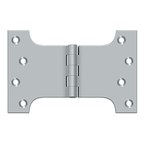 Solid Brass Parliament Hinge by Deltana - 4" x 6" - Brushed Chrome - New York Hardware
