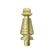 Solid Brass Ornate Tip Finals by Deltana -  - Polished Brass - New York Hardware