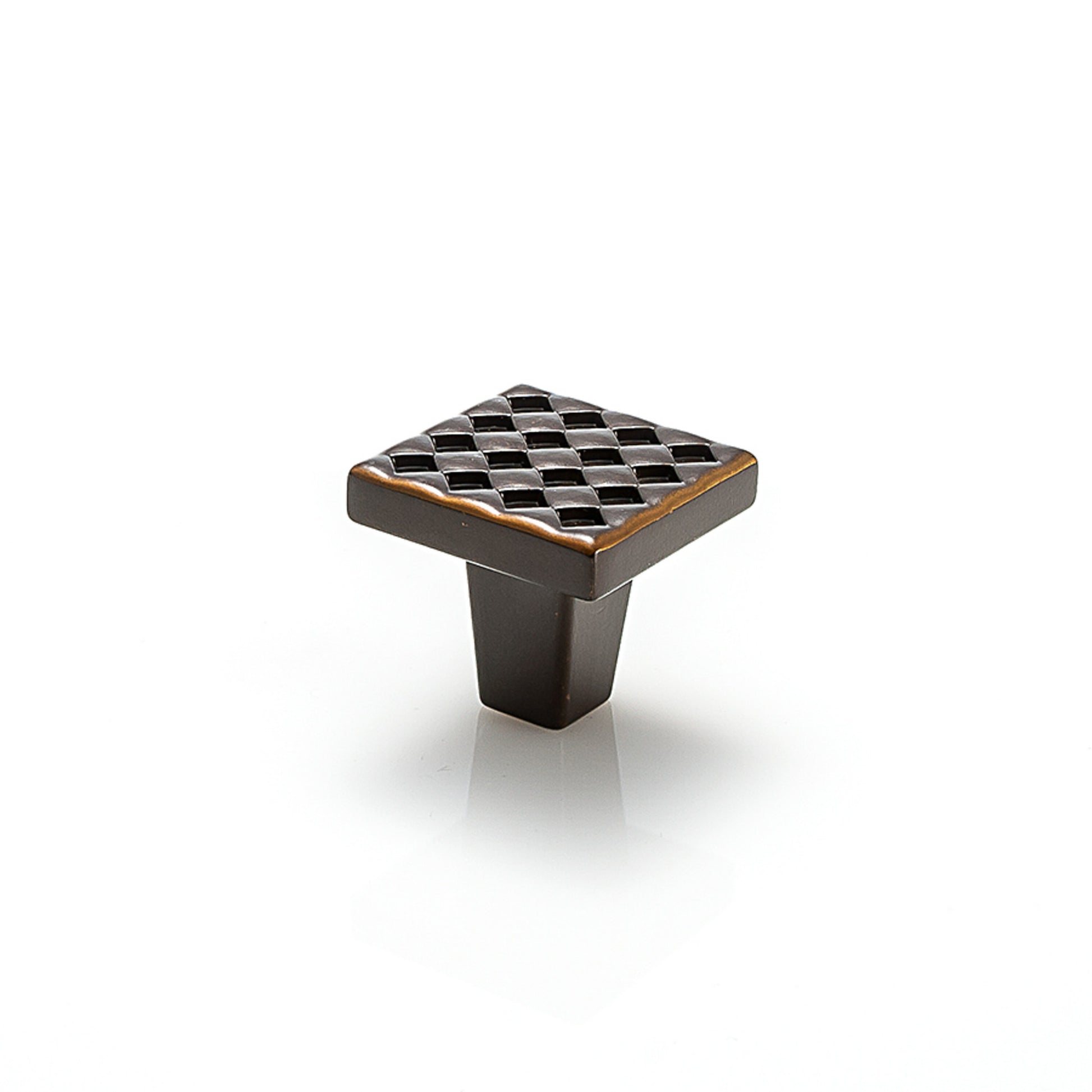 Argyle Square Knob By Du Verre - 1 1/4" - Oil Rubbed Bronze - New York Hardware