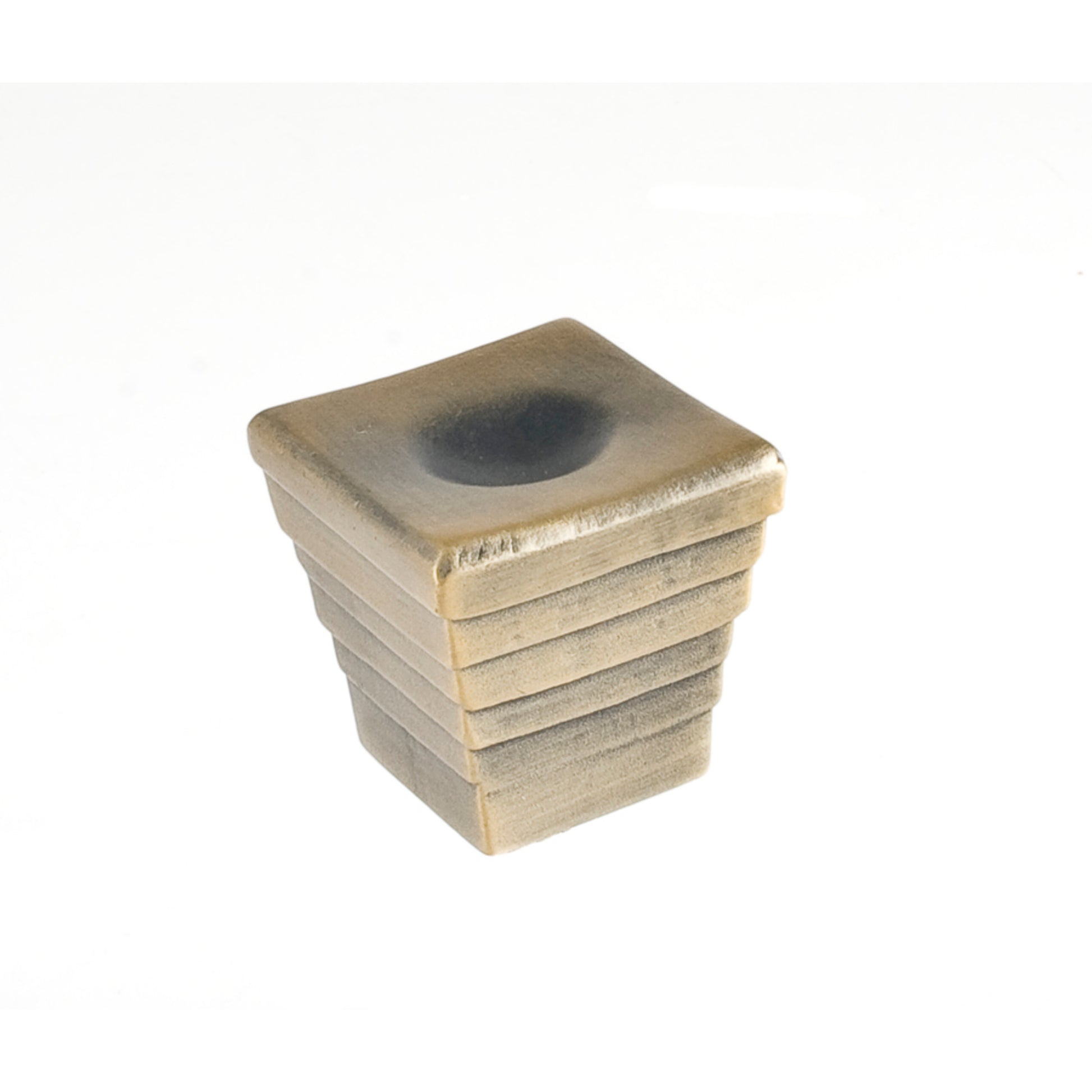 Forged 2 Cube Knob By Du Verre - 1 1/4" - Antique Brass - New York Hardware