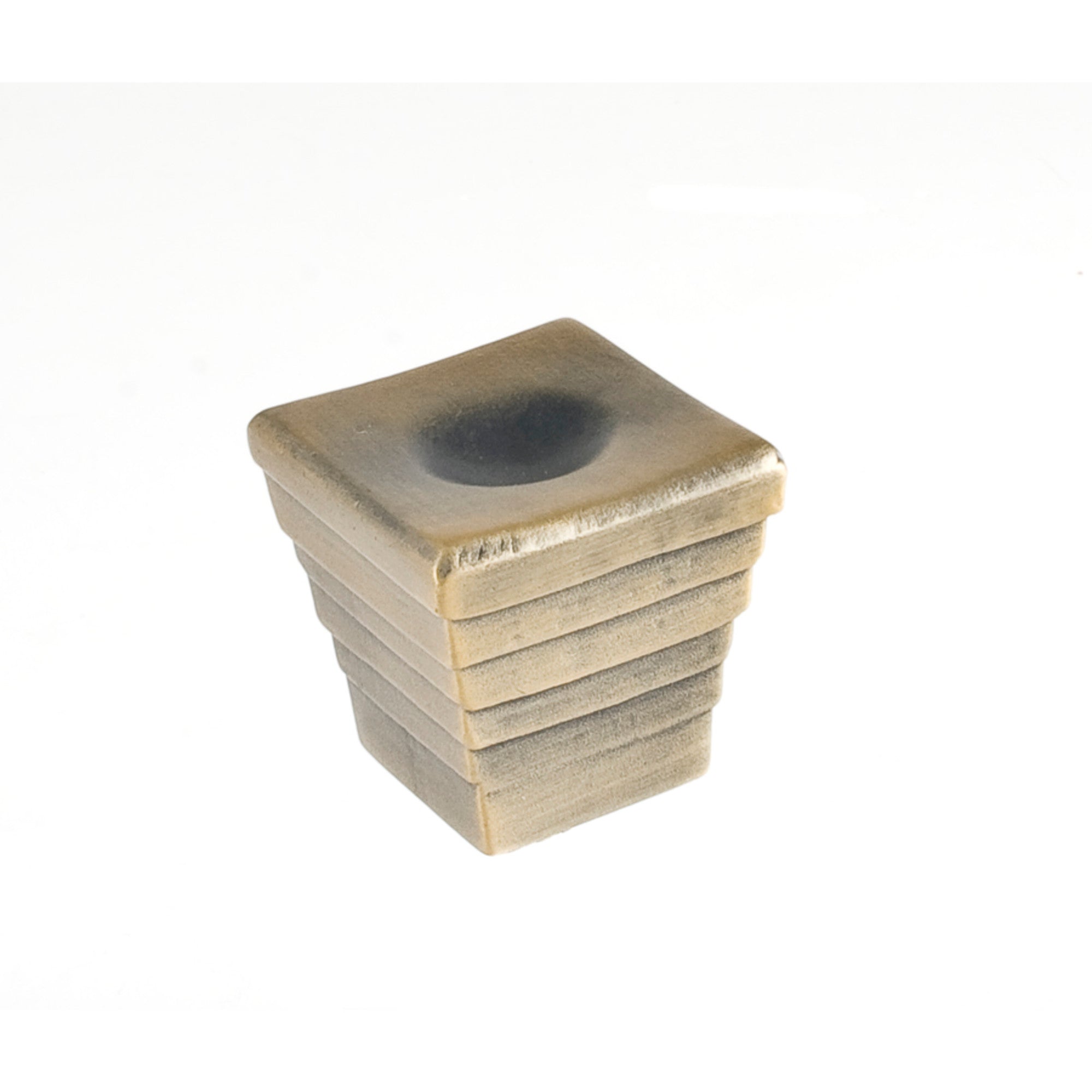 Forged 2 Cube Knob By Du Verre - 1 1/4" - Antique Brass - New York Hardware