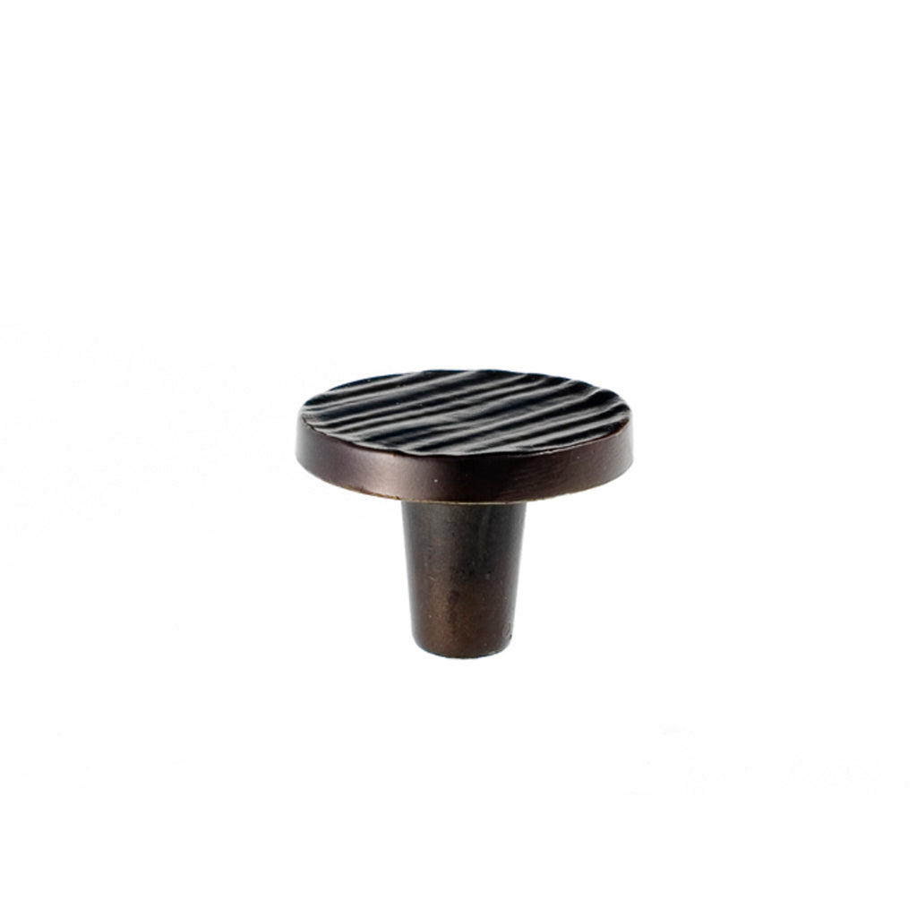 Forged 3 Round Knob By Du Verre - 1 1/2" - Oil Rubbed Bronze - New York Hardware