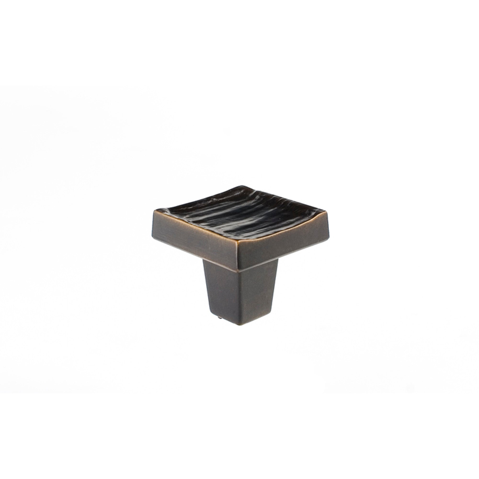 Forged 3 Square Knob By Du Verre - 1 1/4" - Oil Rubbed Bronze - New York Hardware