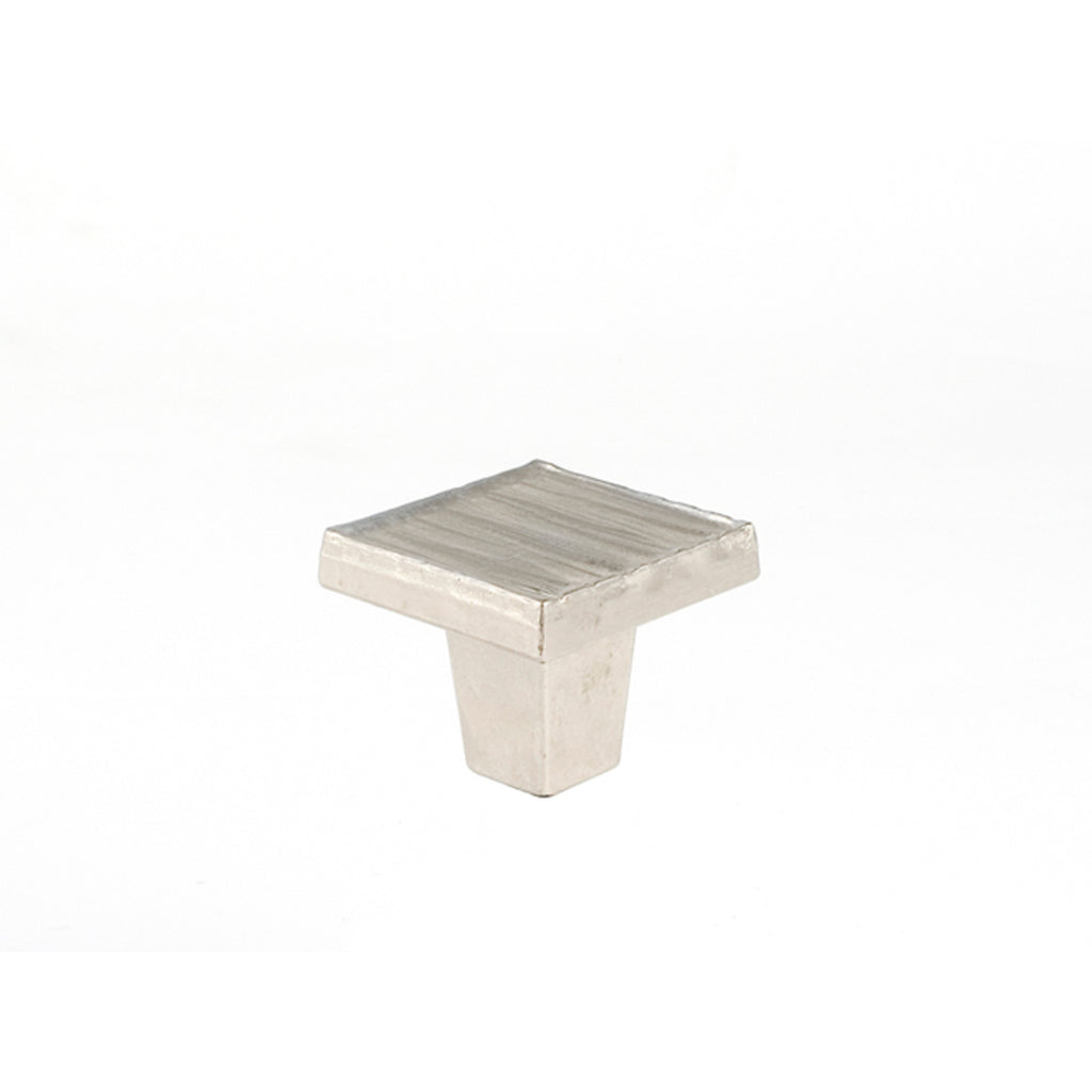 Forged 3 Square Knob By Du Verre - 1 1/4" - Satin Nickel - New York Hardware