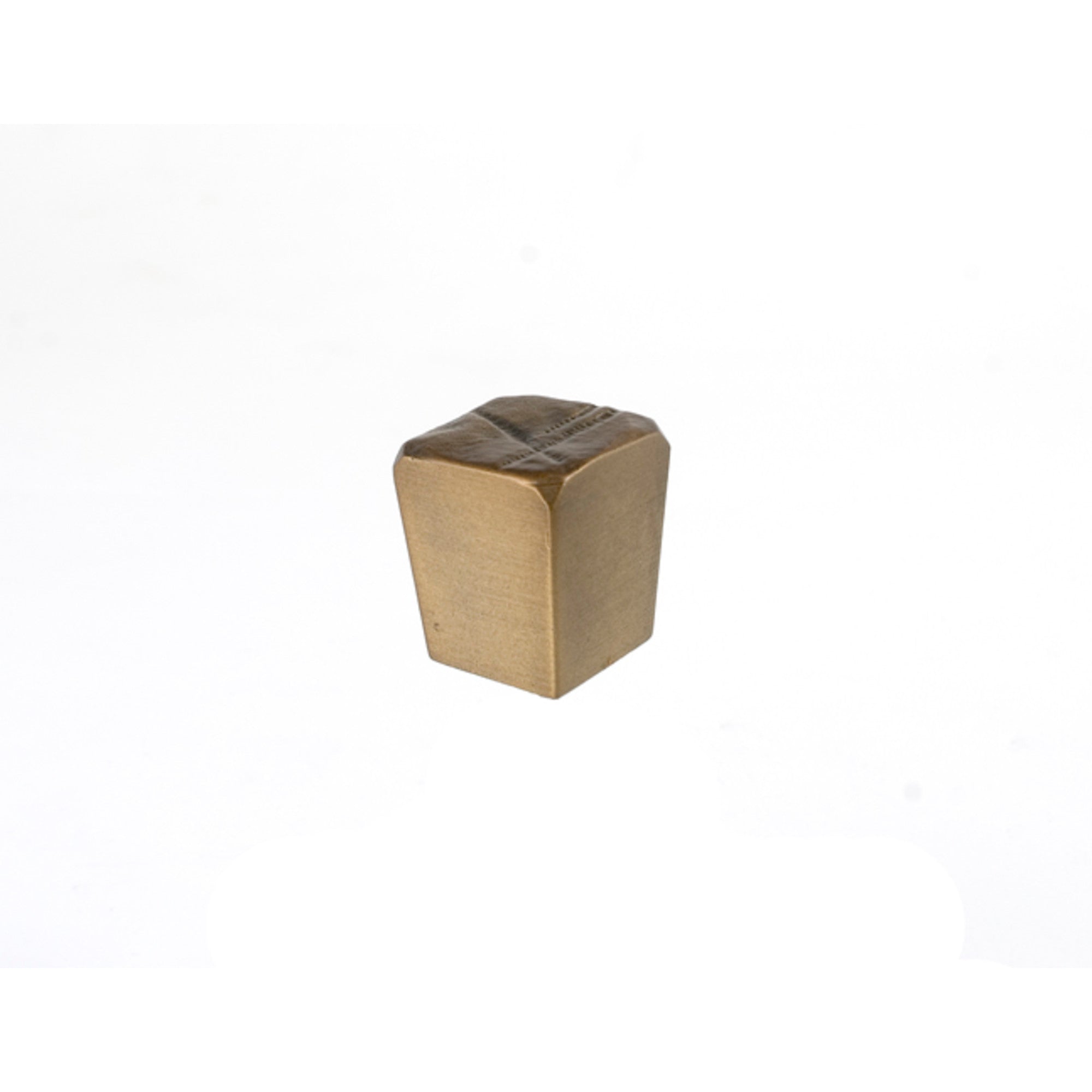 Jeff Goodman Cube Knob By Du Verre - 1" - Antique Brass - New York Hardware