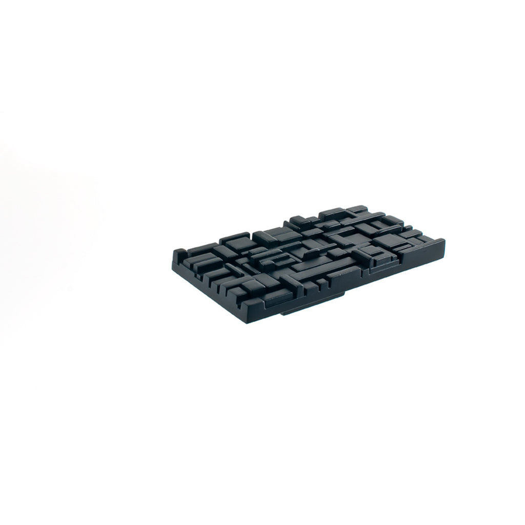 Offset Rectangle Pull By Du Verre - 1" - Black Matte - New York Hardware