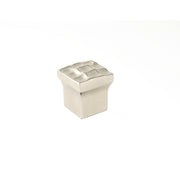Pomegranate Square Knob By Du Verre - 7/8" - Satin Nickel - New York Hardware
