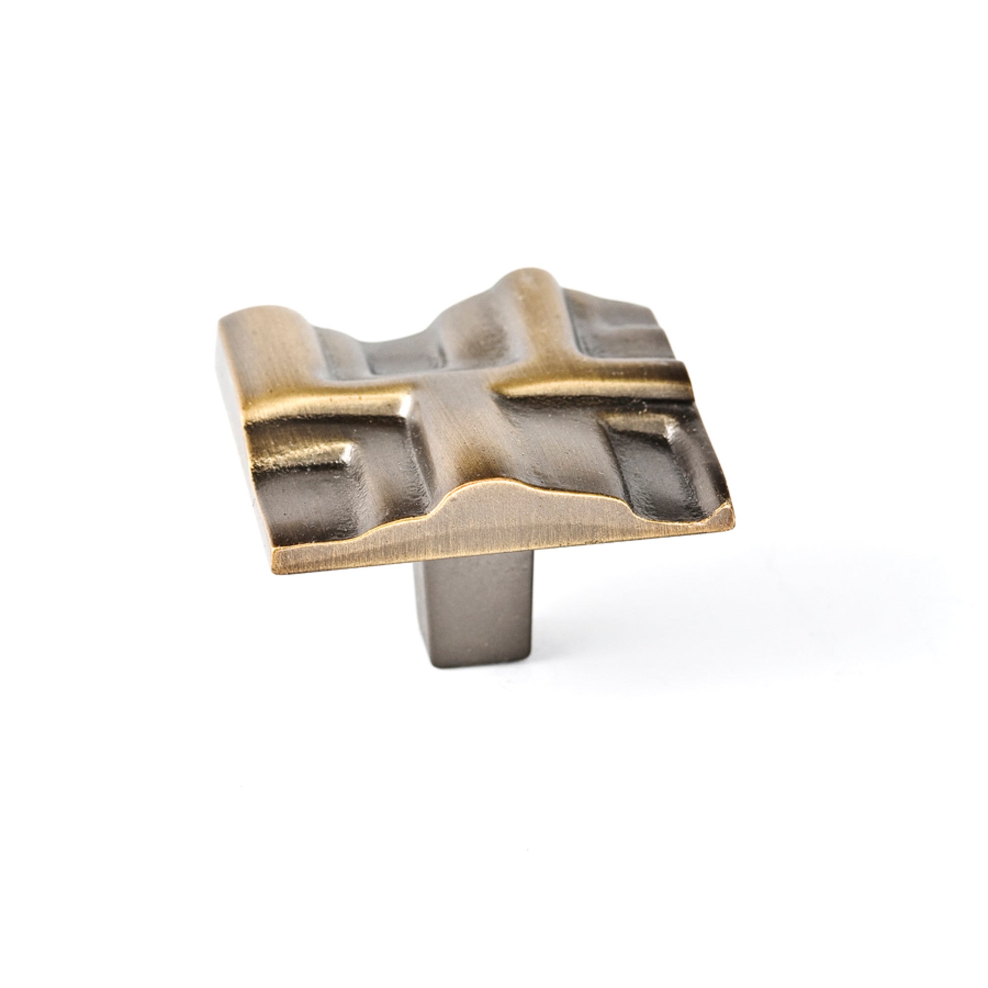 Rio Knob By Du Verre - 1 5/8" - Antique Brass - New York Hardware