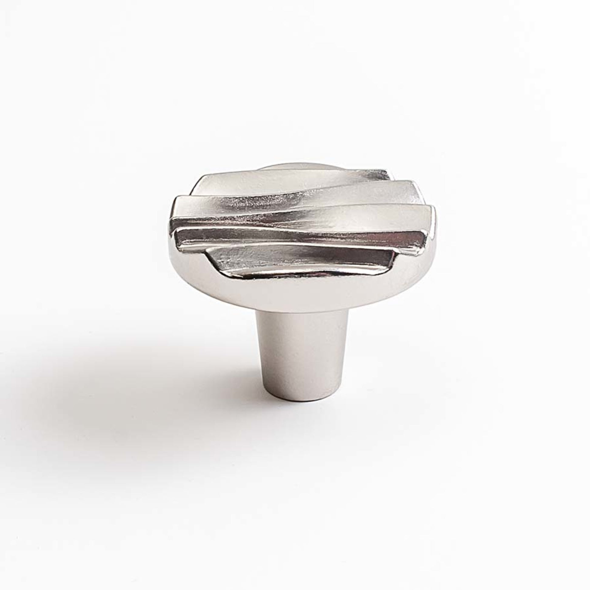 Wave Round Knob By Du Verre - 1 1/2" - Satin Nickel - New York Hardware