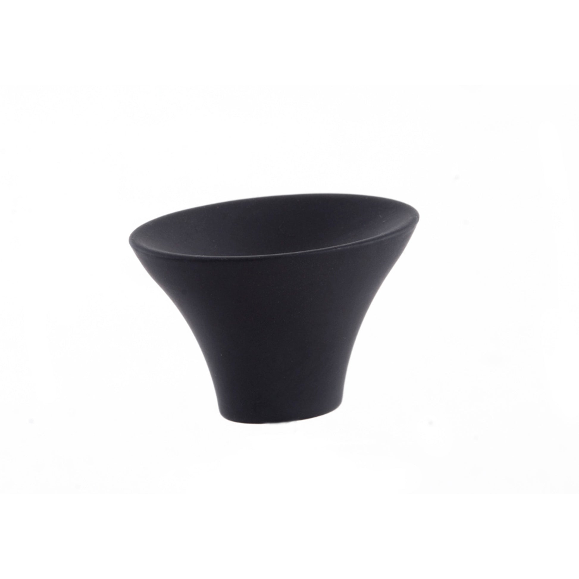 Lotus Knob By Du Verre - 7/8" - Black Matte - New York Hardware