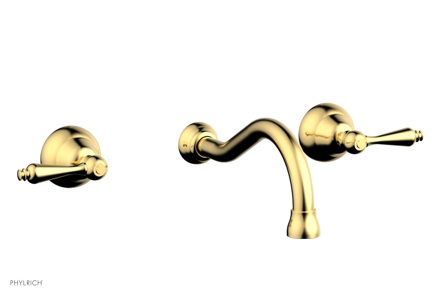 REVERE & SAVANNAH Wall Lavatory Set by Phylrich - Pewter