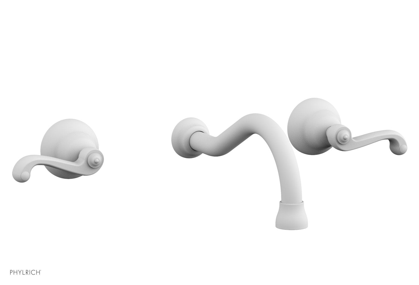 REVERE & SAVANNAH Wall Lavatory Set by Phylrich - Satin White