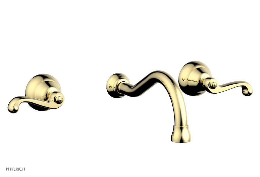 REVERE & SAVANNAH Wall Lavatory Set by Phylrich - French Brass