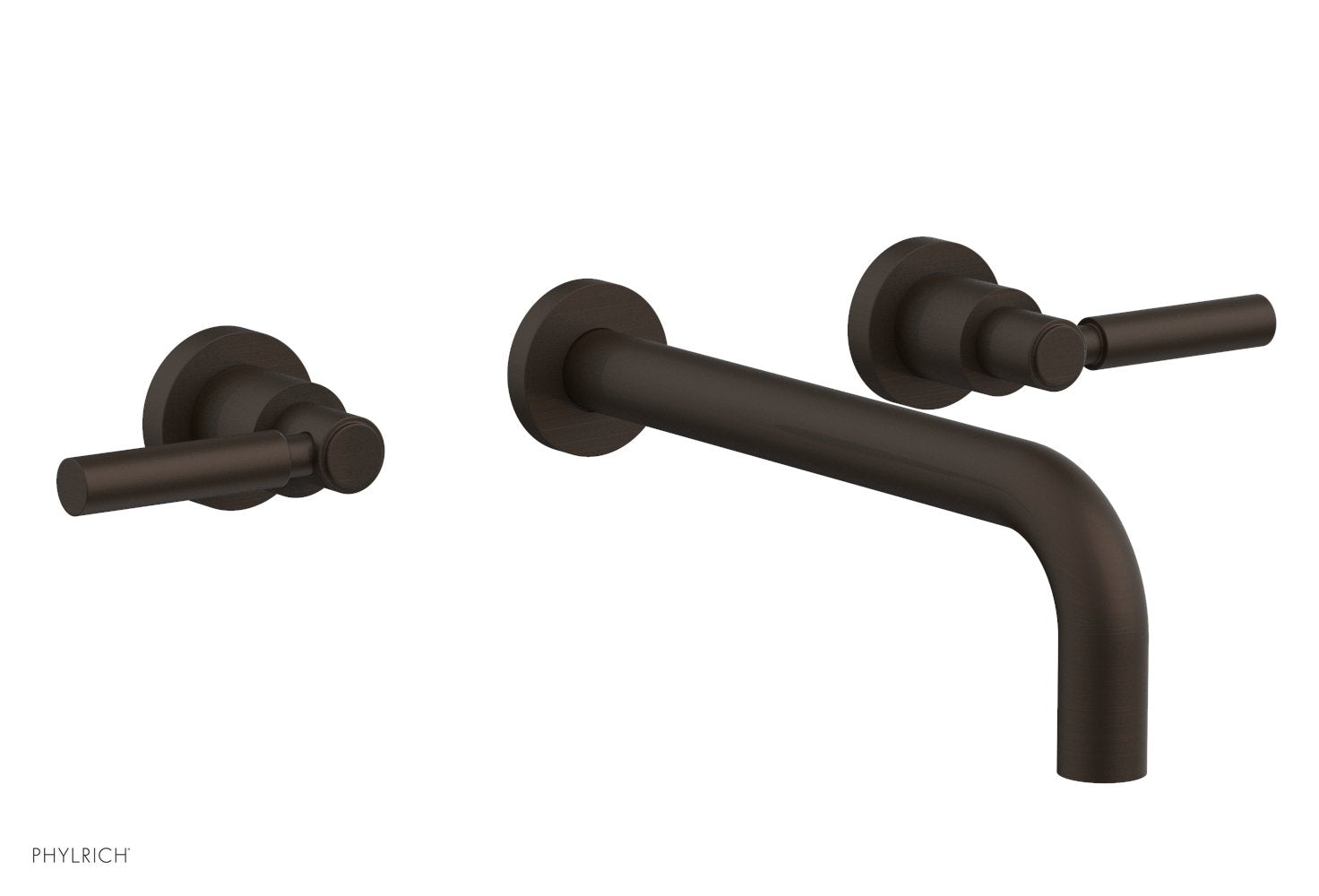 BASIC Wall Lavatory Set 10" Spout   Lever Handles by Phylrich - Antique Bronze