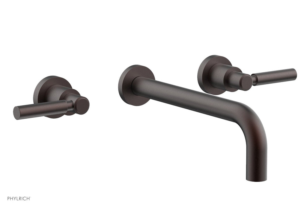 BASIC Wall Lavatory Set 10" Spout   Lever Handles by Phylrich - Weathered Copper