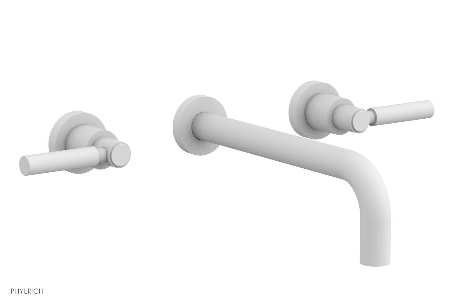 BASIC Wall Lavatory Set 10" Spout   Lever Handles by Phylrich - Satin White