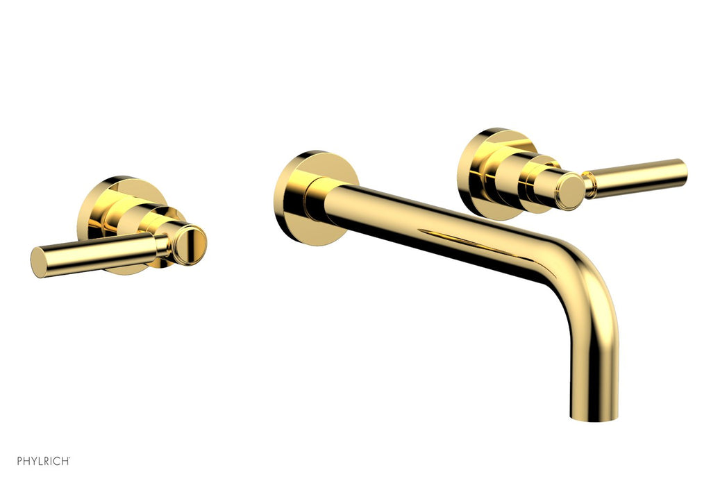 BASIC Wall Lavatory Set 10" Spout   Lever Handles by Phylrich - Polished Gold