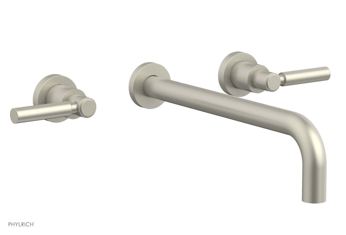 BASIC Wall Lavatory Set 12" Spout   Lever Handles by Phylrich - Burnished Nickel