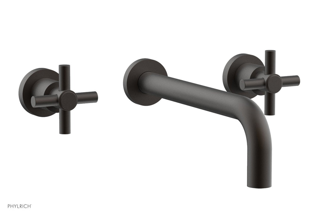 BASIC Wall Lavatory Set 10" Spout   Tubular Cross Handles by Phylrich - Oil Rubbed Bronze