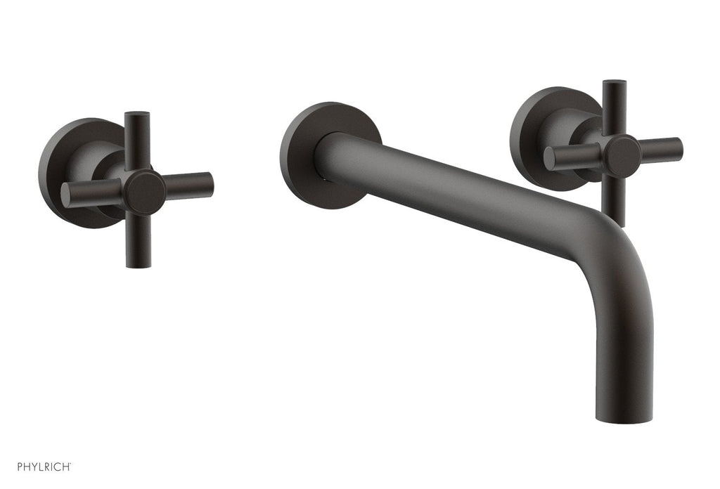 BASIC Wall Lavatory Set 12" Spout   Tubular Cross Handles by Phylrich - Oil Rubbed Bronze