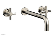 BASIC Wall Lavatory Set 12" Spout   Tubular Cross Handles by Phylrich - Polished Chrome