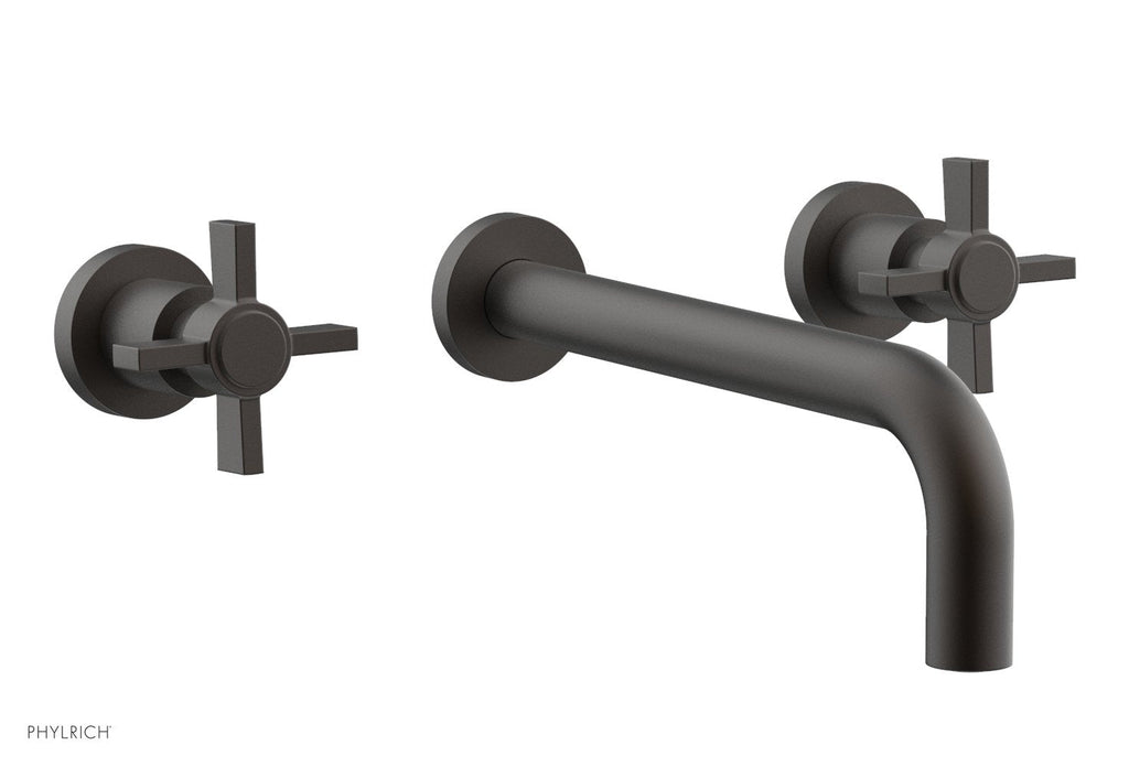 BASIC Wall Lavatory Set 10" Spout   Blade Cross Handles by Phylrich - Oil Rubbed Bronze
