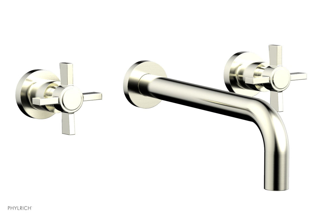 BASIC Wall Lavatory Set 10" Spout   Blade Cross Handles by Phylrich - Polished Chrome