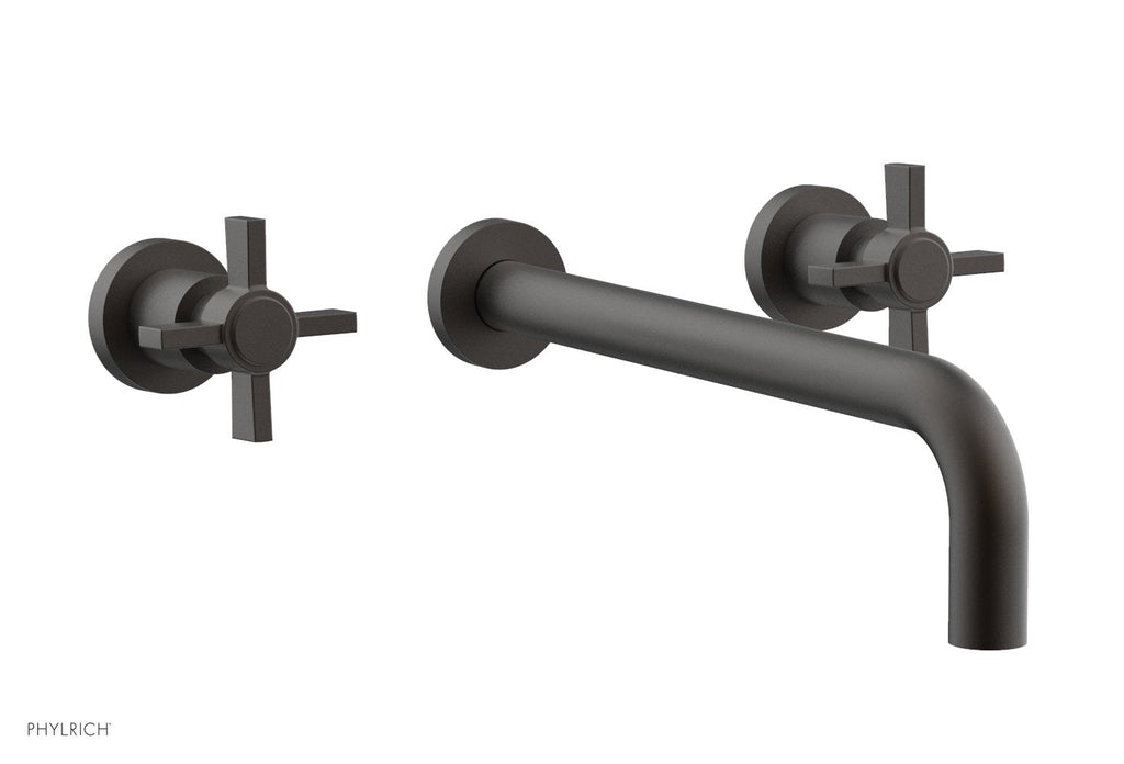 BASIC Wall Lavatory Set 12" Spout   Blade Cross Handles by Phylrich - Oil Rubbed Bronze
