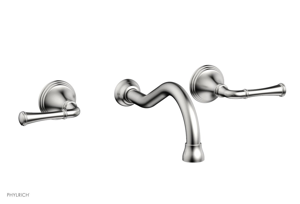 3RING Wall Lavatory Set   Straight Lever Handles by Phylrich - Satin Chrome
