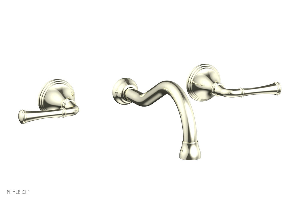 3RING Wall Lavatory Set   Straight Lever Handles by Phylrich - Burnished Nickel