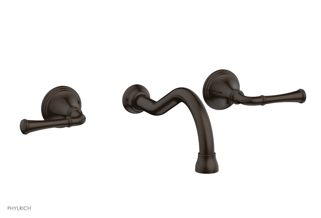3RING Wall Lavatory Set   Straight Lever Handles by Phylrich - Antique Bronze