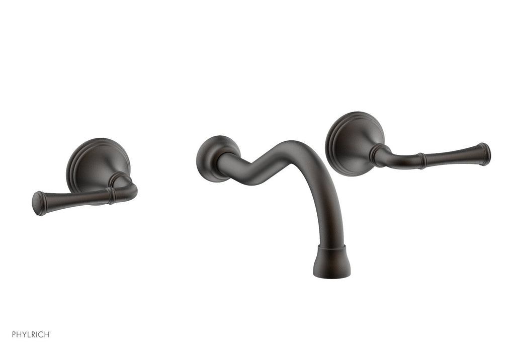 3RING Wall Lavatory Set   Straight Lever Handles by Phylrich - Oil Rubbed Bronze