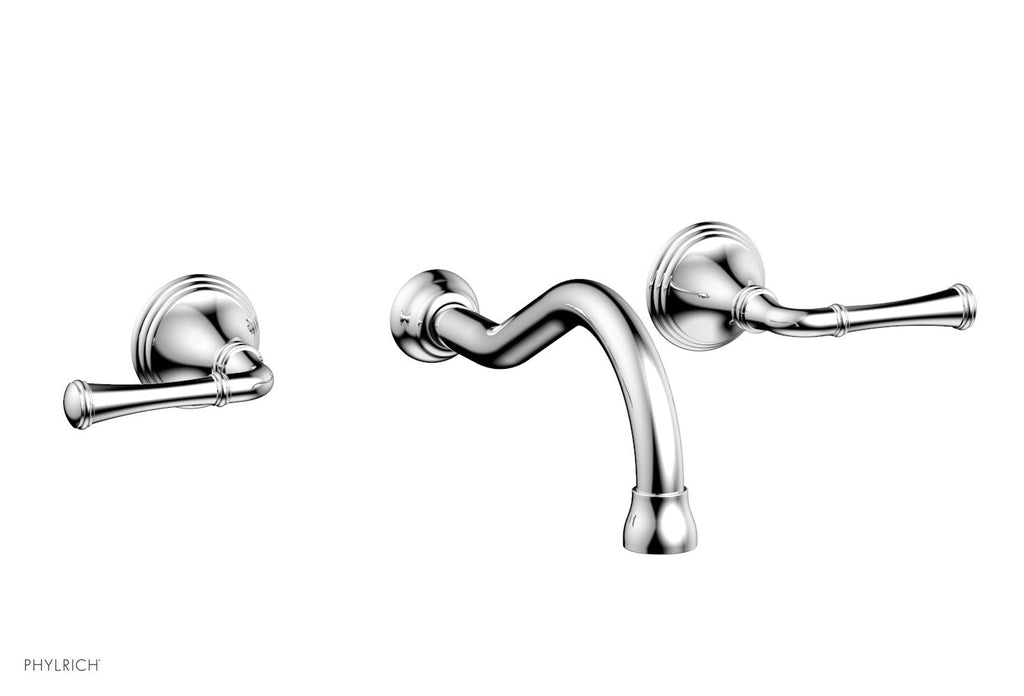 3RING Wall Lavatory Set   Straight Lever Handles by Phylrich - Polished Chrome