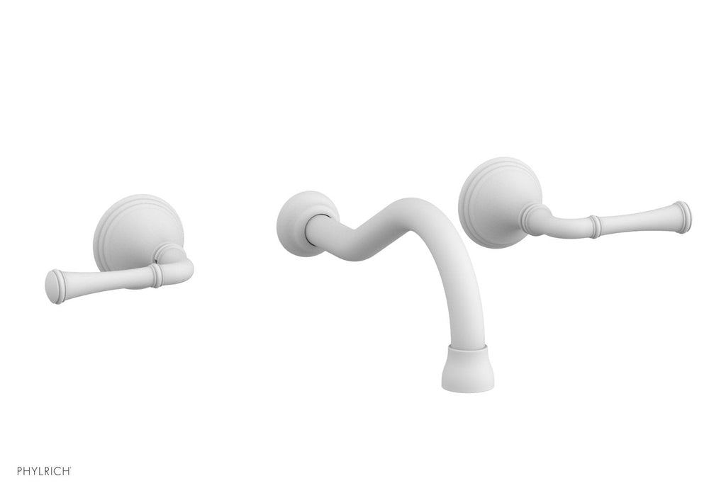 3RING Wall Lavatory Set   Straight Lever Handles by Phylrich - Satin White