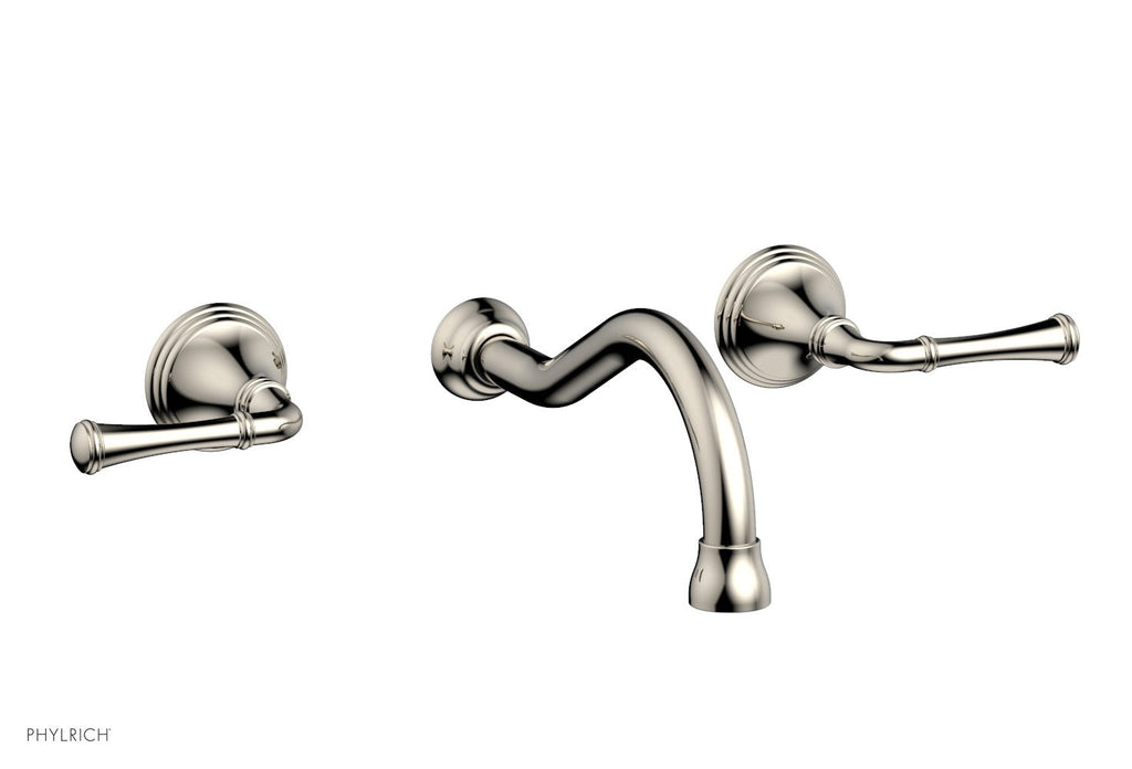 3RING Wall Lavatory Set   Straight Lever Handles by Phylrich - Polished Nickel