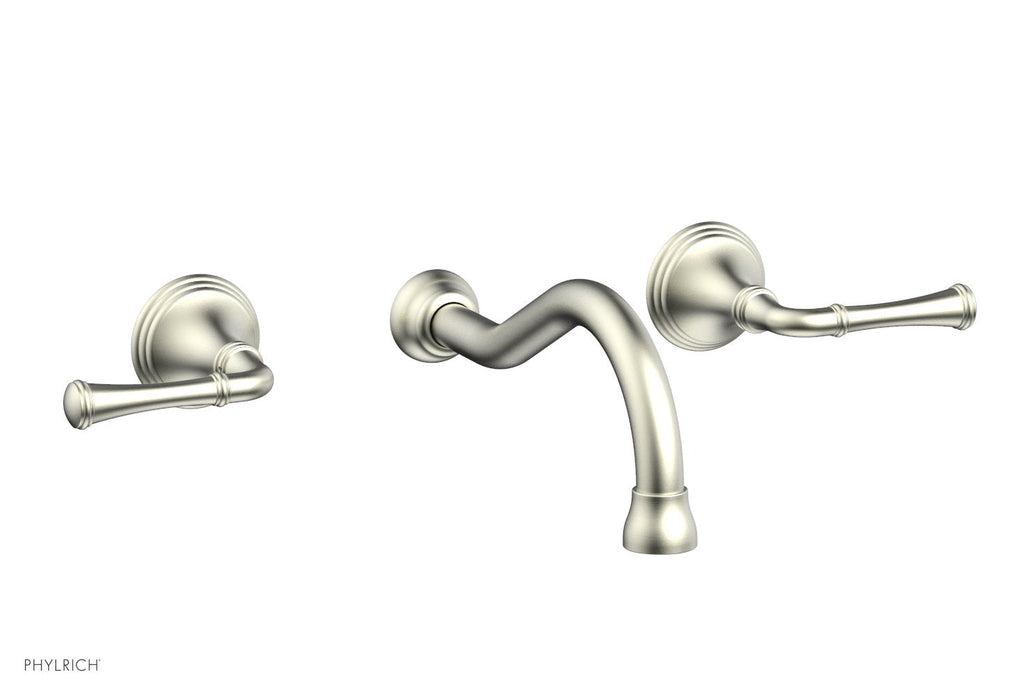 3RING Wall Lavatory Set   Straight Lever Handles by Phylrich - Satin Nickel