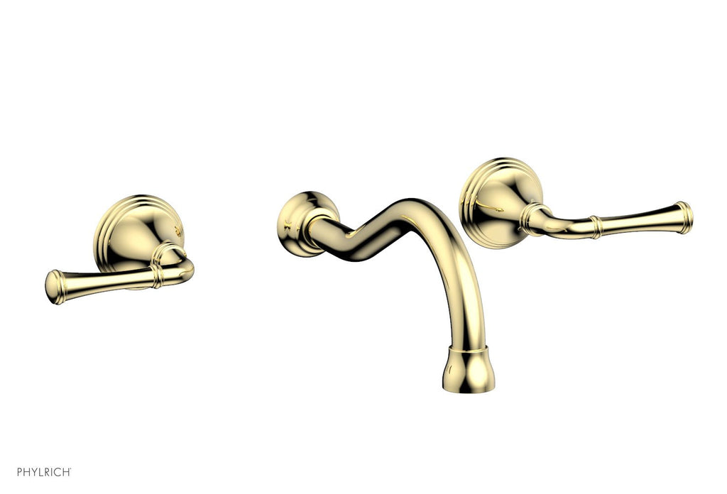 3RING Wall Lavatory Set   Straight Lever Handles by Phylrich - Polished Brass