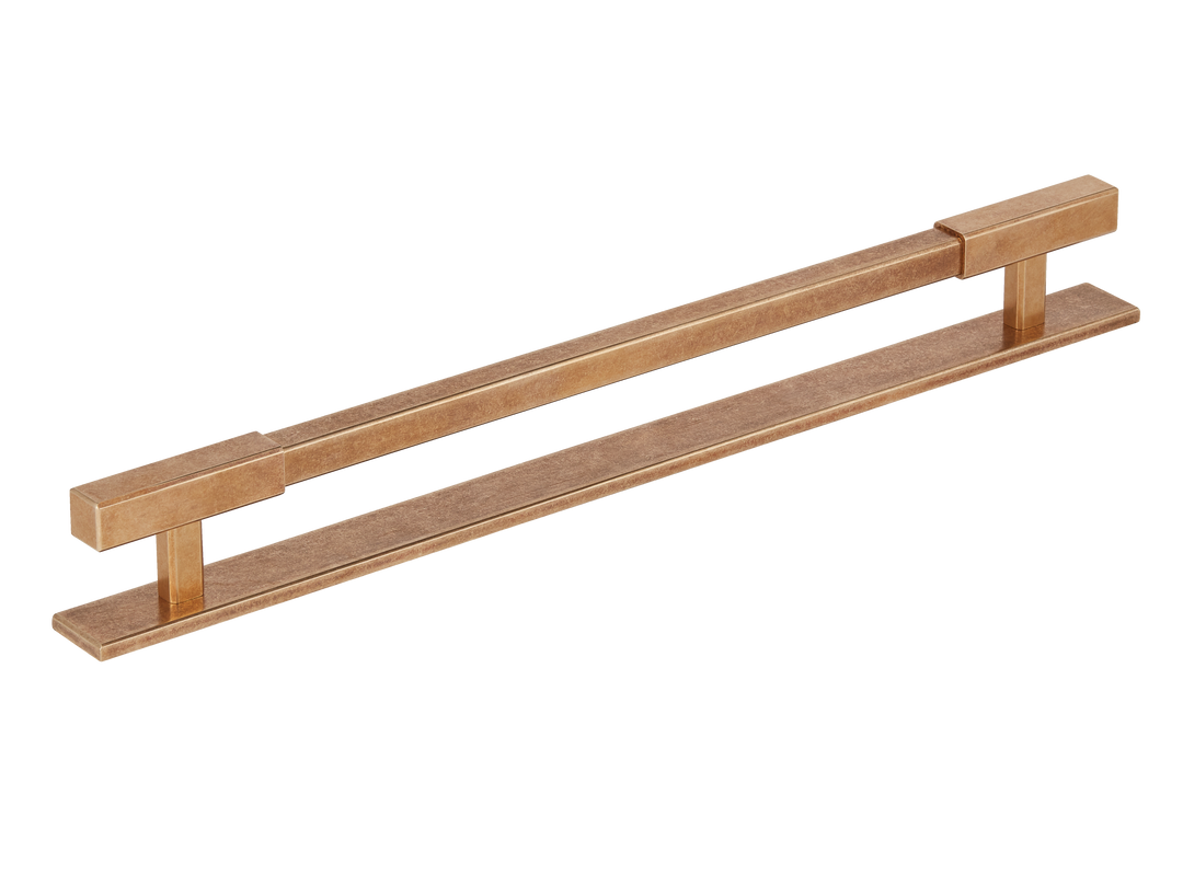 Digbeth Plain Appliance Pull & Backplate by Armac Martin - 384mm - Satin Nickel Plate