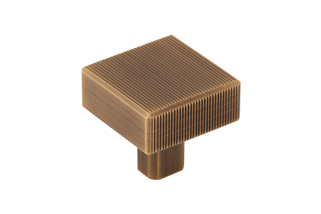 Digbeth Ridged Cabinet Knob by Armac Martin - 38mm - Antique Copper Plate Lacquered