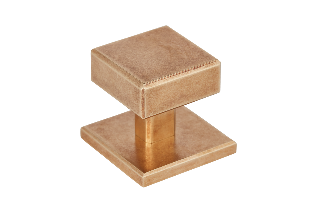 Digbeth Plain Cabinet Knob & Backplate by Armac Martin - 32mm - Satin Nickel Plate