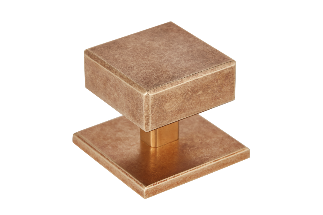 Digbeth Plain Cabinet Knob & Backplate by Armac Martin - 38mm - Satin Nickel Plate