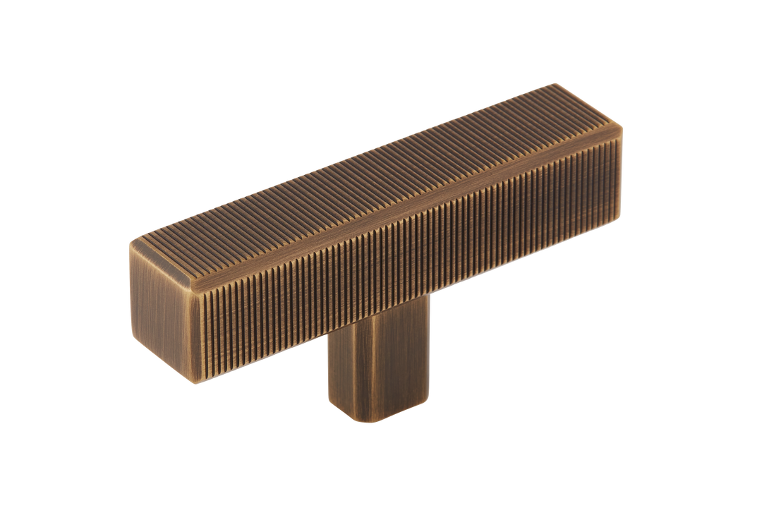 Digbeth Ridged T bar Handle by Armac Martin - 67mm - Satin Nickel Plate