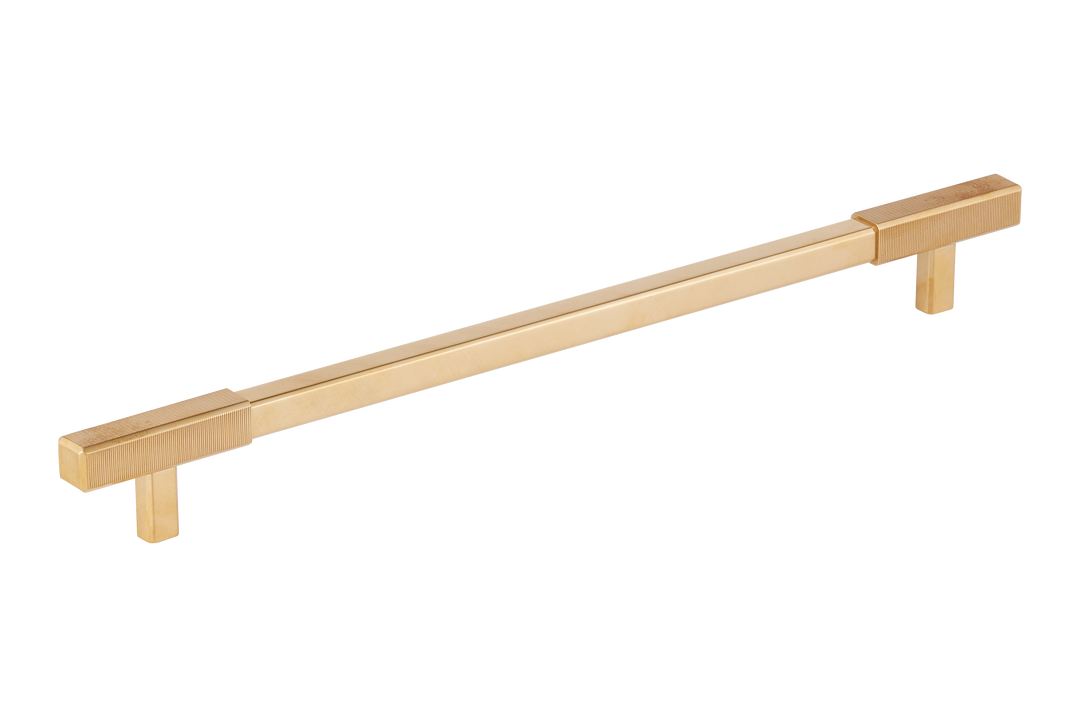 Digbeth Ridged Appliance Pull by Armac Martin - 384mm - Hand Burnished Brass