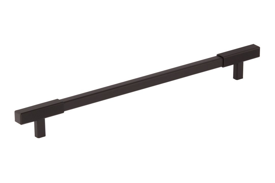 Digbeth Ridged Appliance Pull by Armac Martin - 384mm - Matt Black Lacquered
