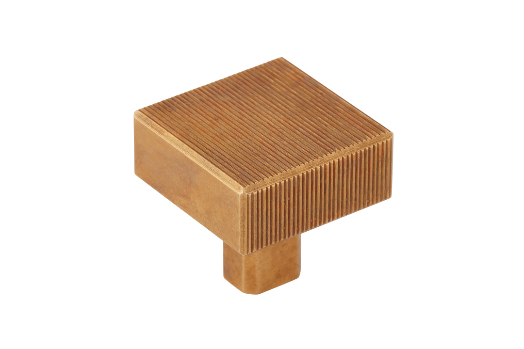 Digbeth Ridged Cabinet Knob by Armac Martin - 32mm - Burnished Brass