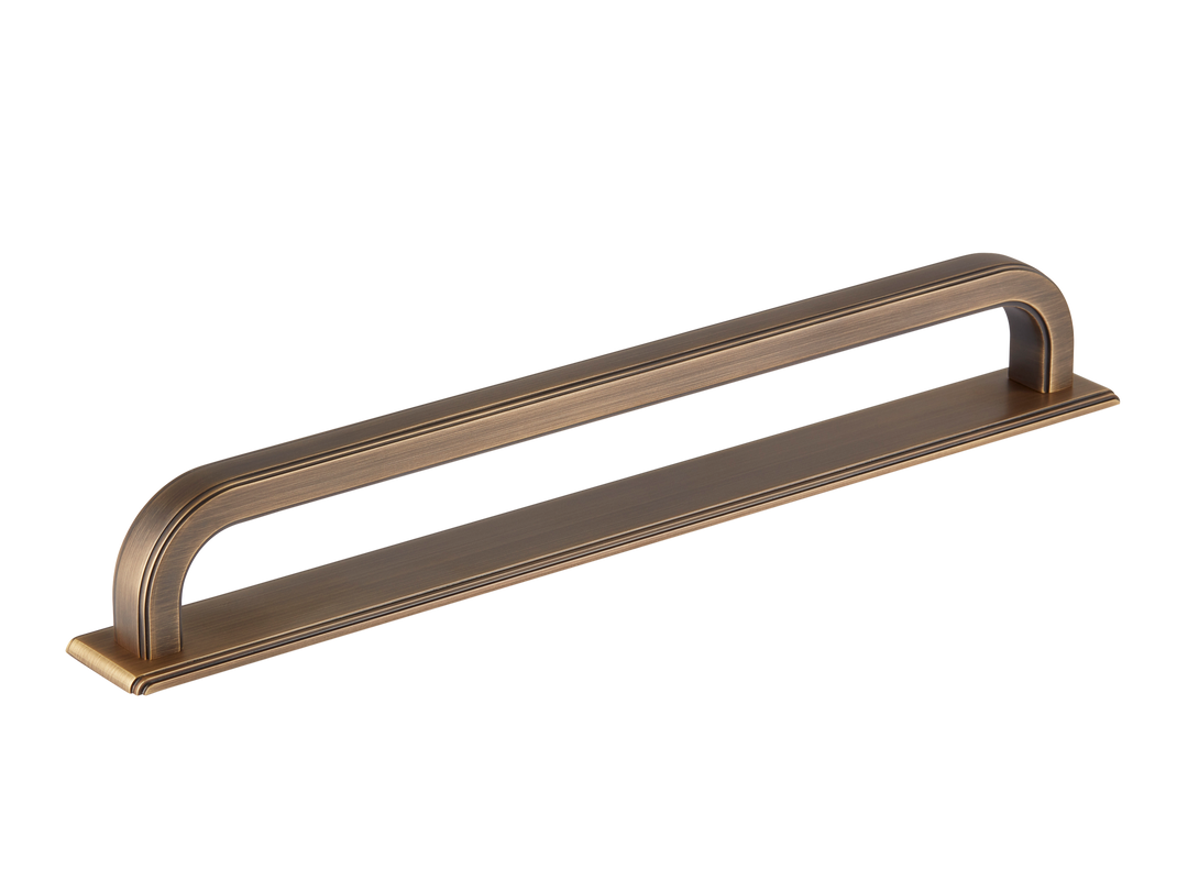 Dougan Appliance Pull & Backplate by Armac Martin - 608mm - Satin Nickel Plate
