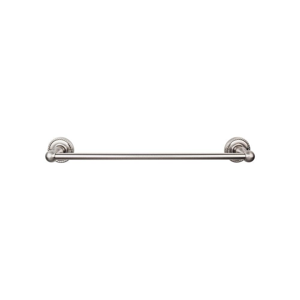 Edwardian Bath 30" Single Towel Rod - Rope Backplate - Brushed Satin Nickel - New York Hardware