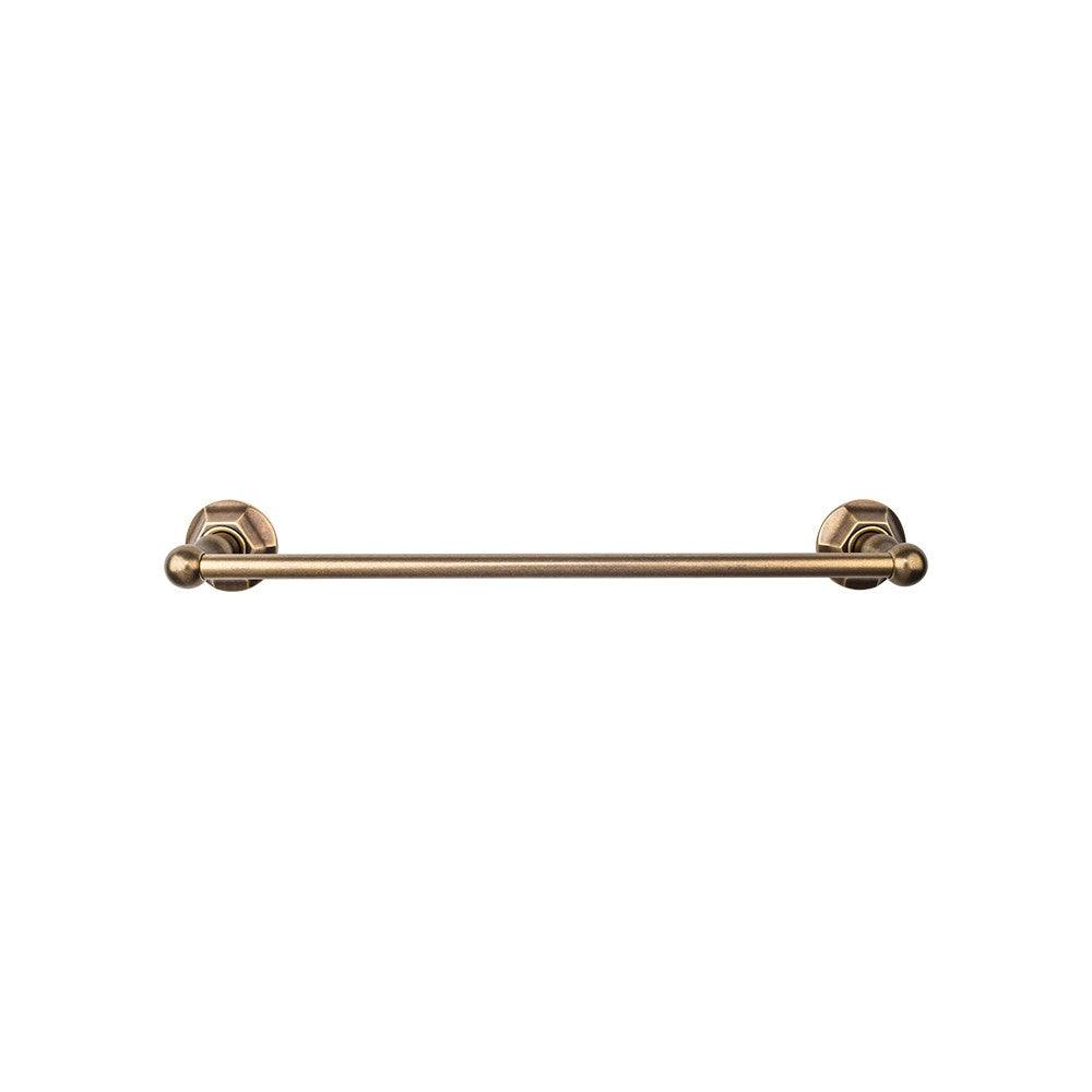 Edwardian Bath 30" Single Towel Rod - Hex Backplate - German Bronze - New York Hardware
