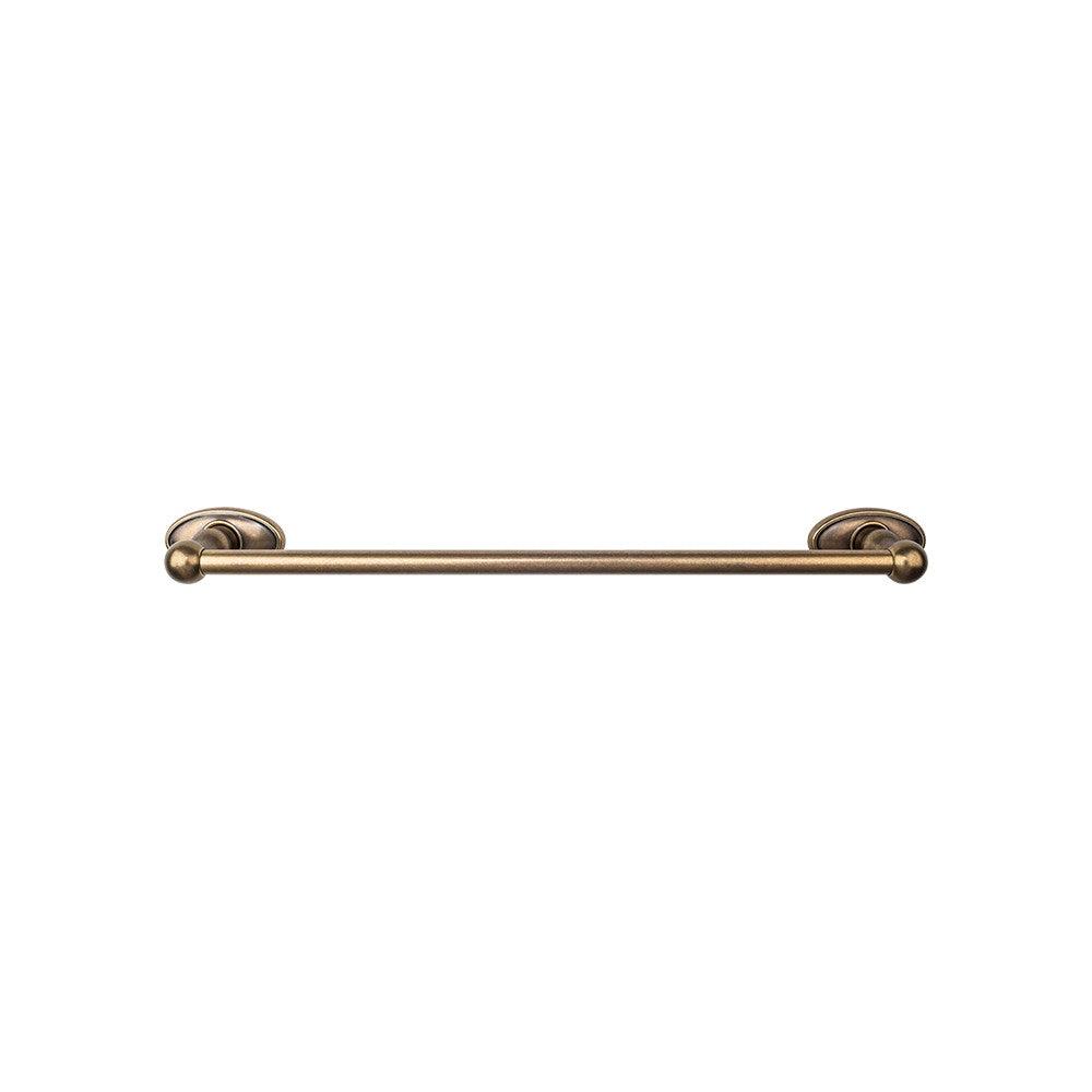 Edwardian Bath 30" Single Towel Rod - Oval Backplate - German Bronze - New York Hardware