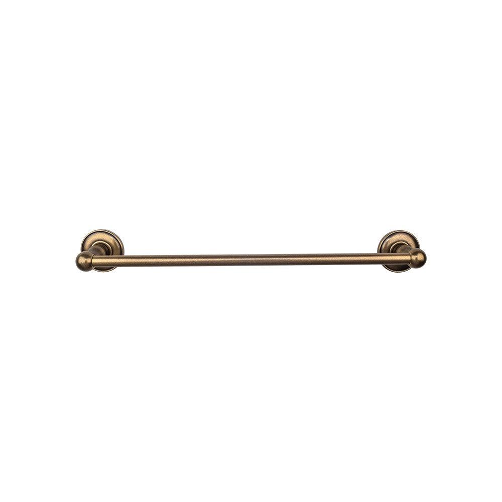 Edwardian Bath 30" Single Towel Rod - Smooth Backplate - German Bronze - New York Hardware